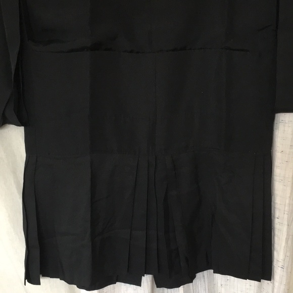 Japanese 🇯🇵 monk costume black kimono poly VTG - Picture 7 of 10